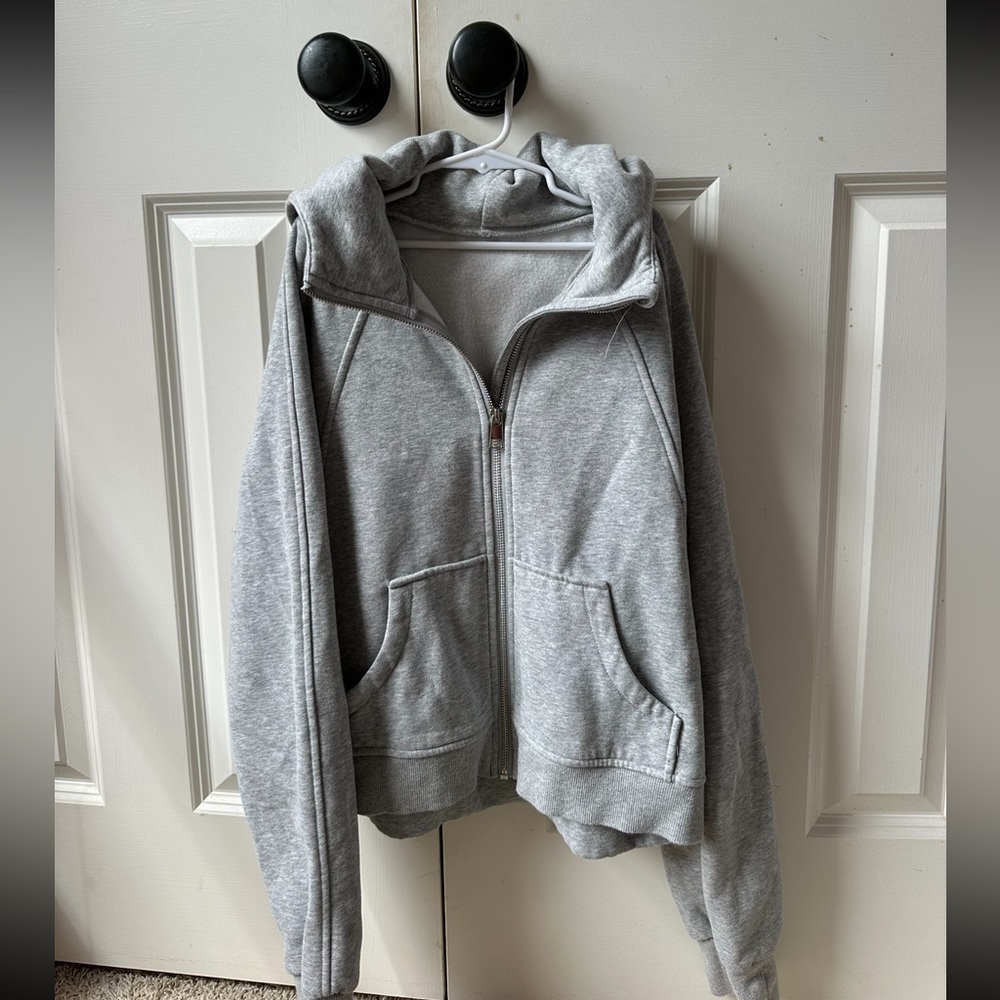 Full zip cropped hoodie